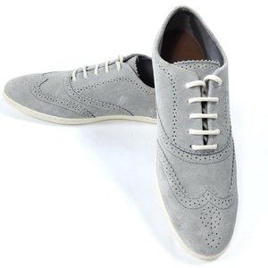 Fred Perry Womens 9 Gray Suede Wingtip Tennis Shoe